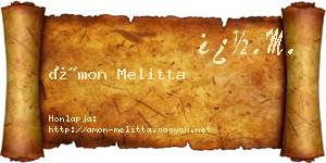 Ámon Melitta névjegykártya